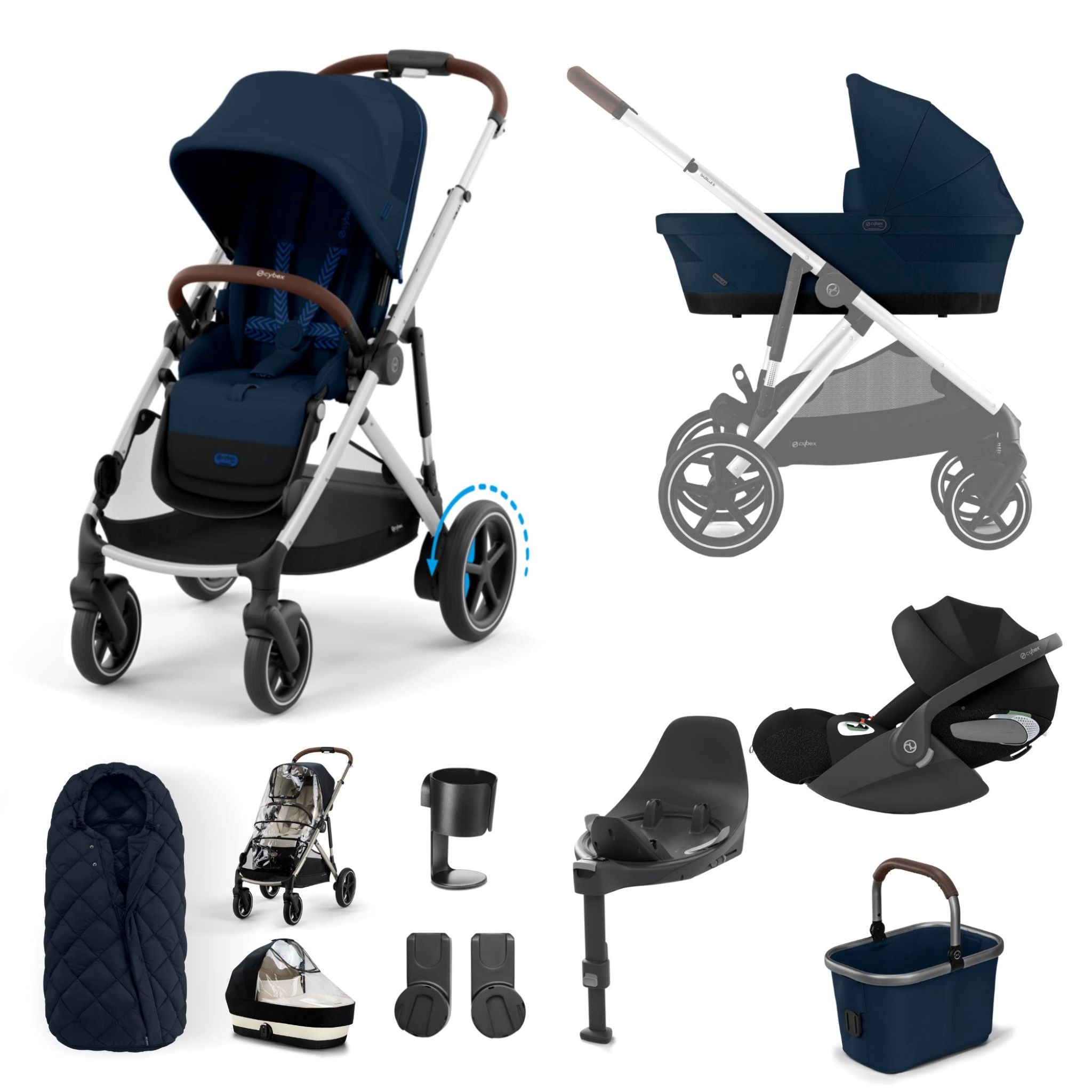 Cybex e-Gazelle Bundle with Cloud T Car Seat & Base T. (11 pieces)