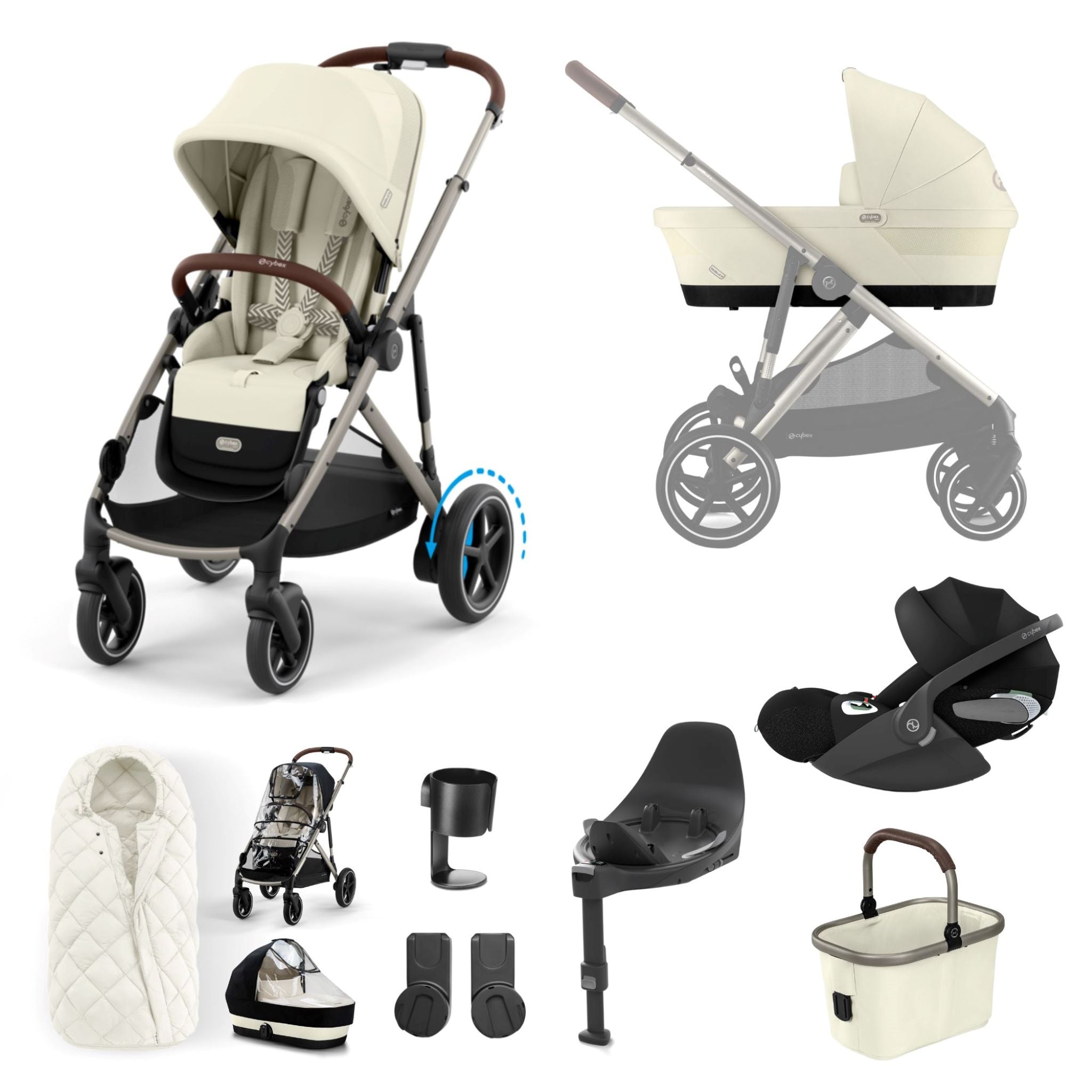 Cybex e-Gazelle Bundle with Cloud T Car Seat & Base T. (11 pieces)