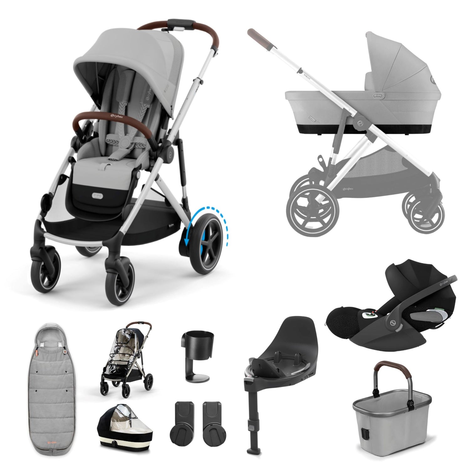 Cybex e-Gazelle Bundle with Cloud T Car Seat & Base T. (11 pieces)