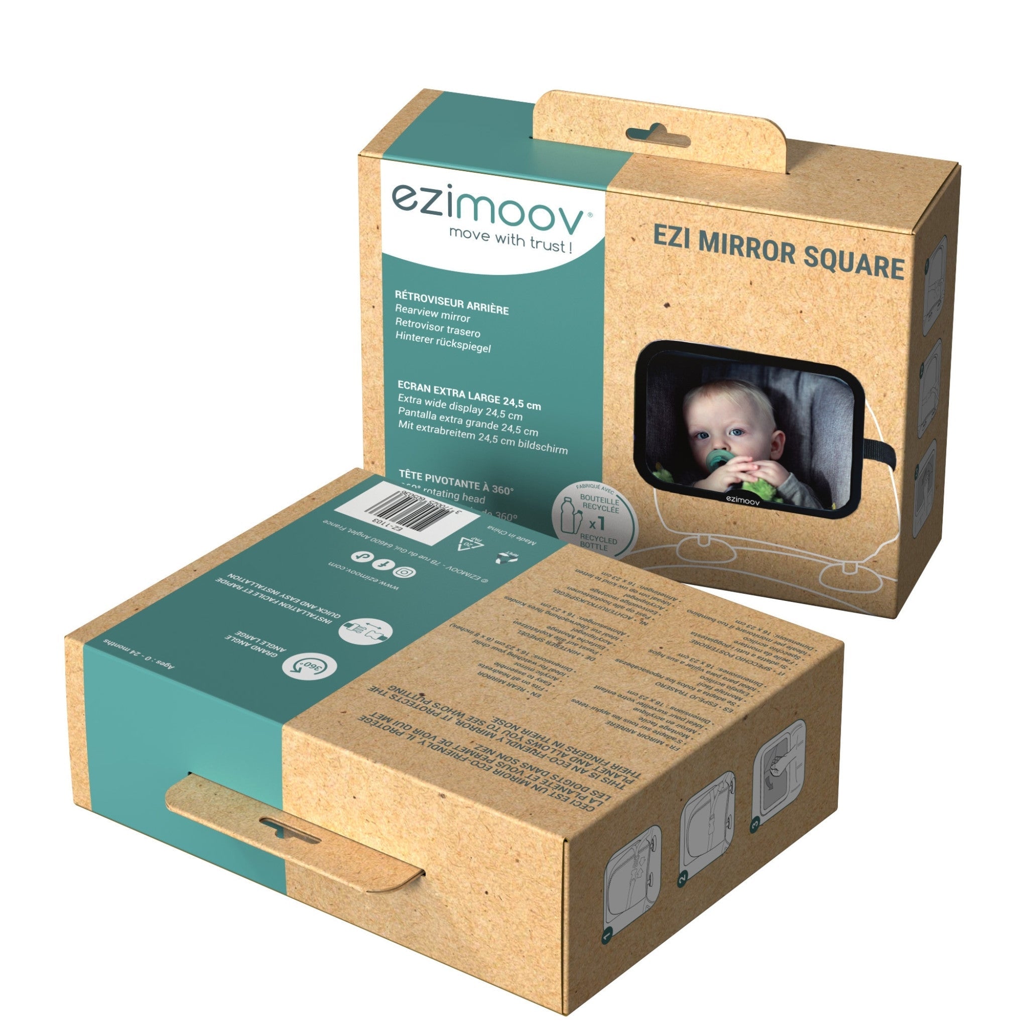 Ezimoov Back Seat Car Mirror 360 Adjustable