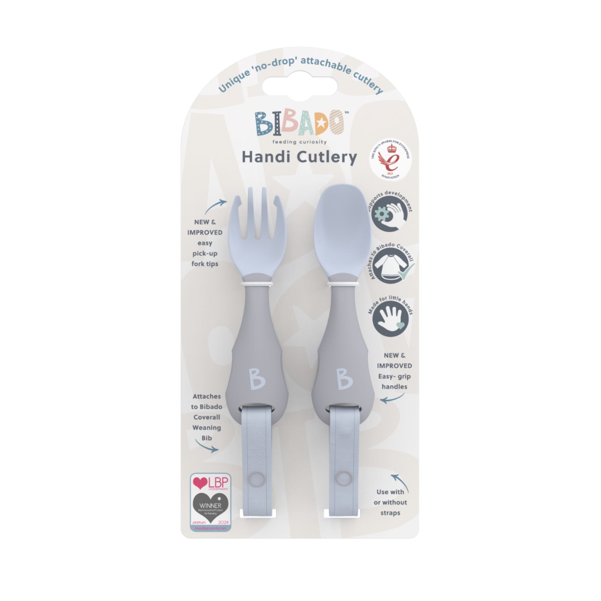 Bibado Handi Cutlery Attachable Baby Cutlery - 2-Pack