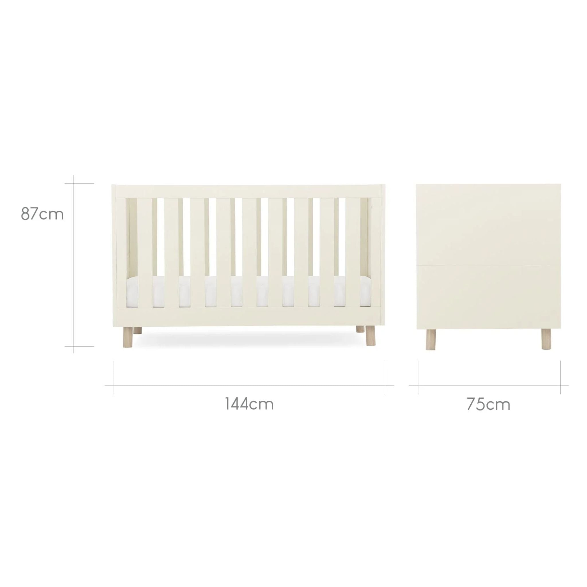 CuddleCo Harper Cot Bed - Cream