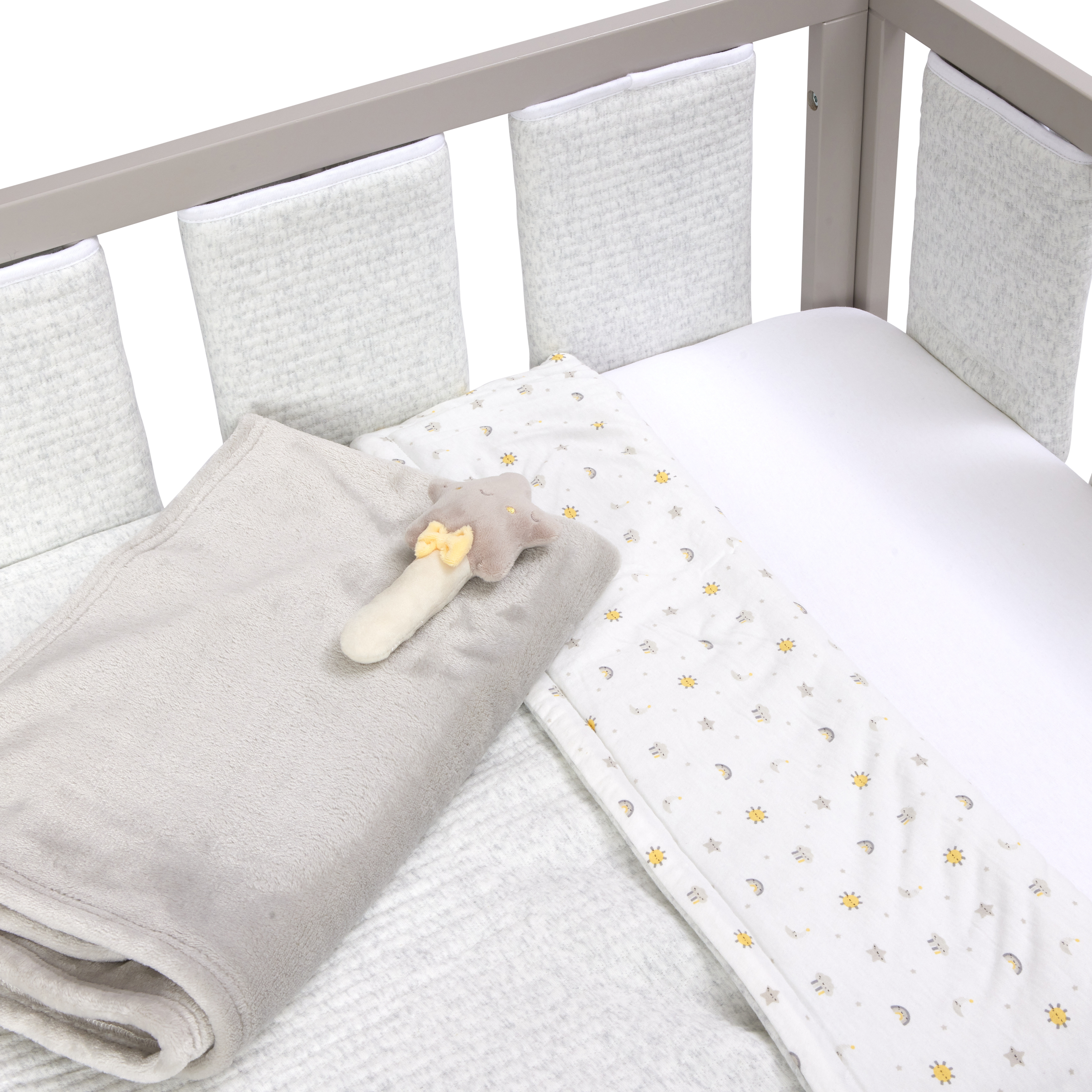 Bedding Set - Cot - Sun, Moon & Stars - 5pcs - Baby Elegance