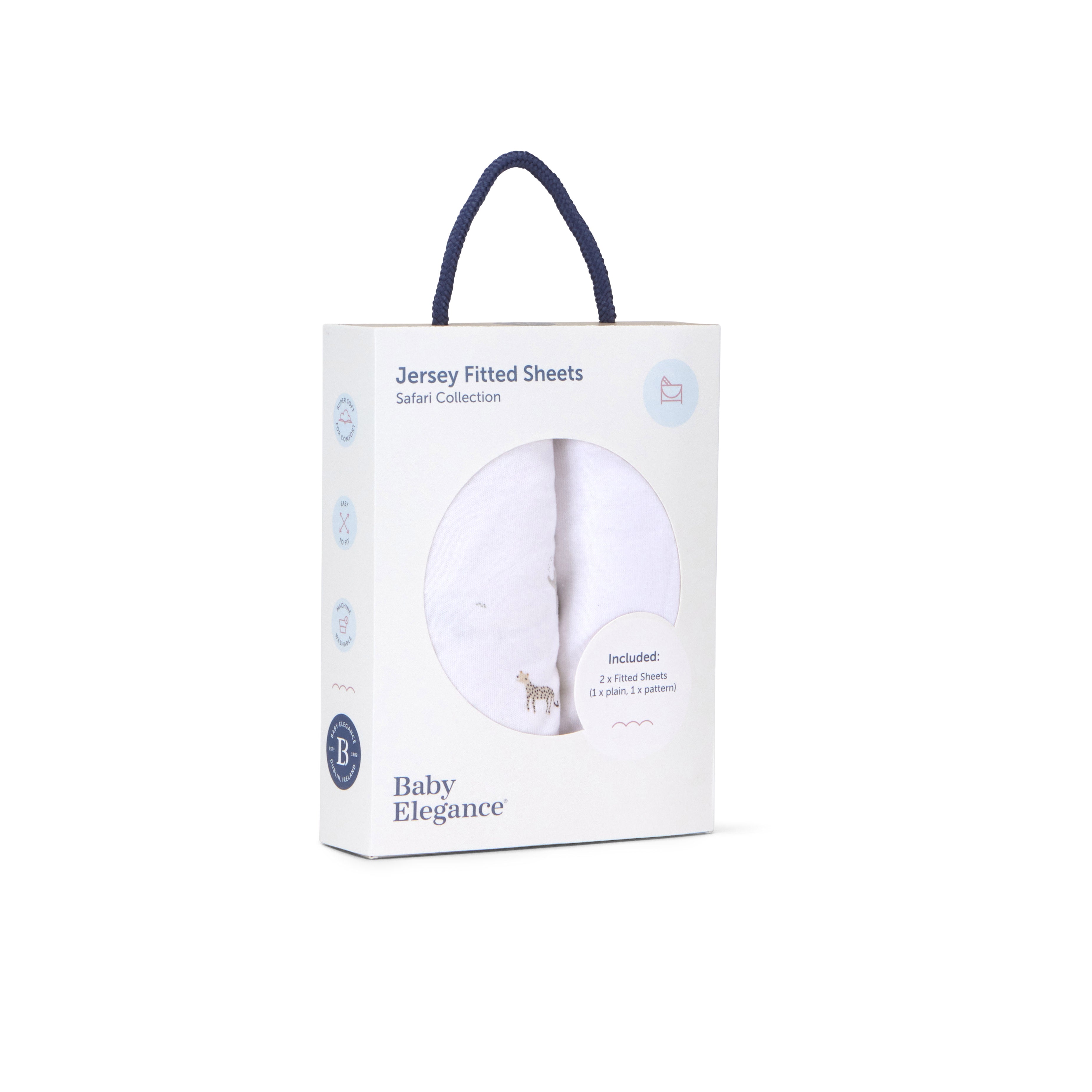 Baby Elegance Crib Sheets - 45 x 90cm - 2 Pack