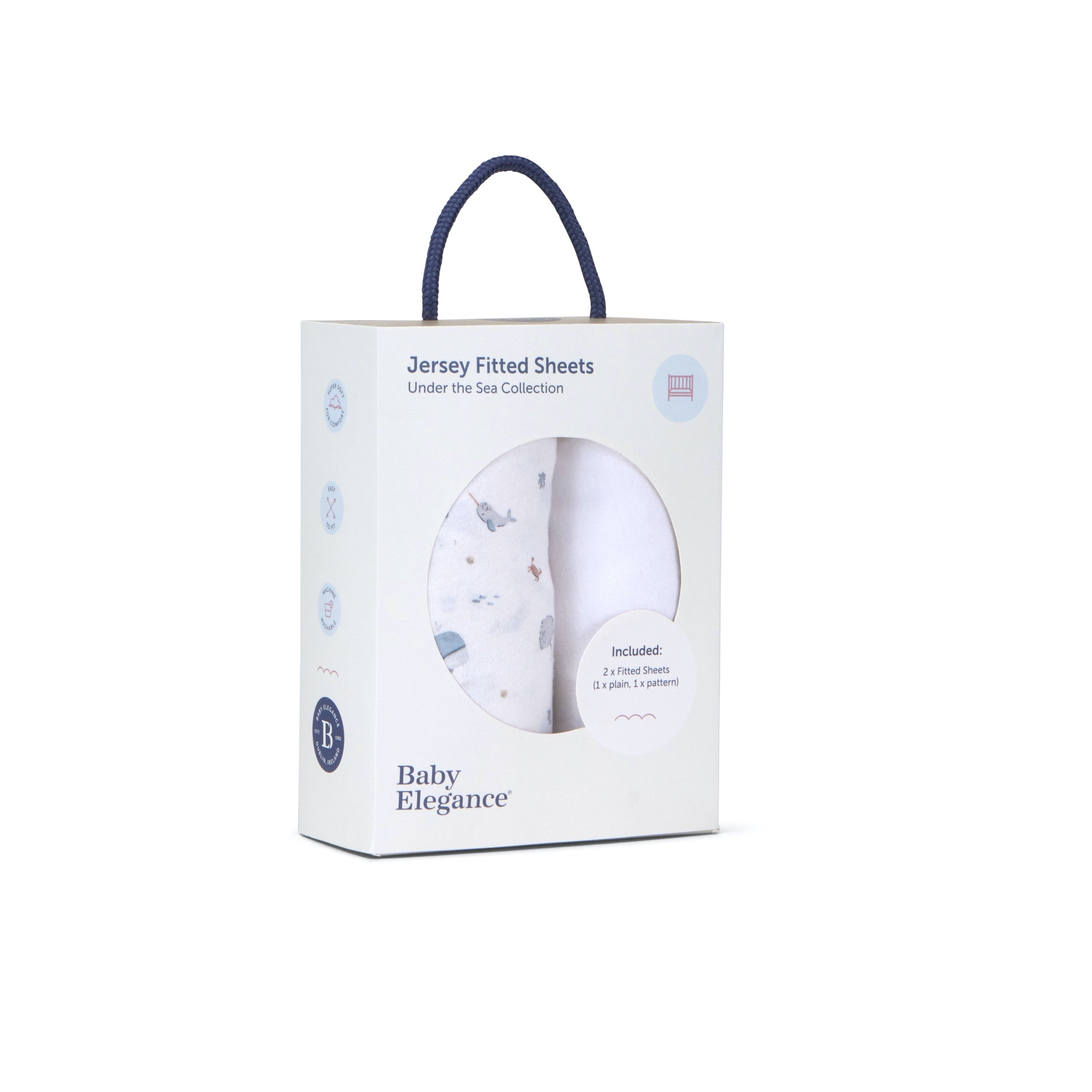 Baby Elegance Crib Sheets - 45 x 90cm - 2 Pack