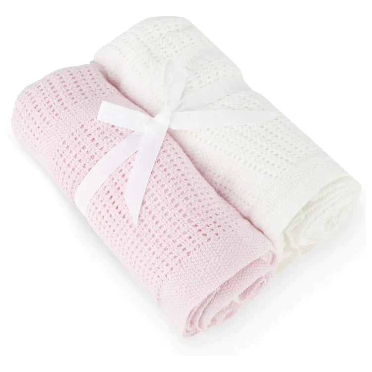 Cellular Baby Blankets - 2 Pack - Baby Elegance