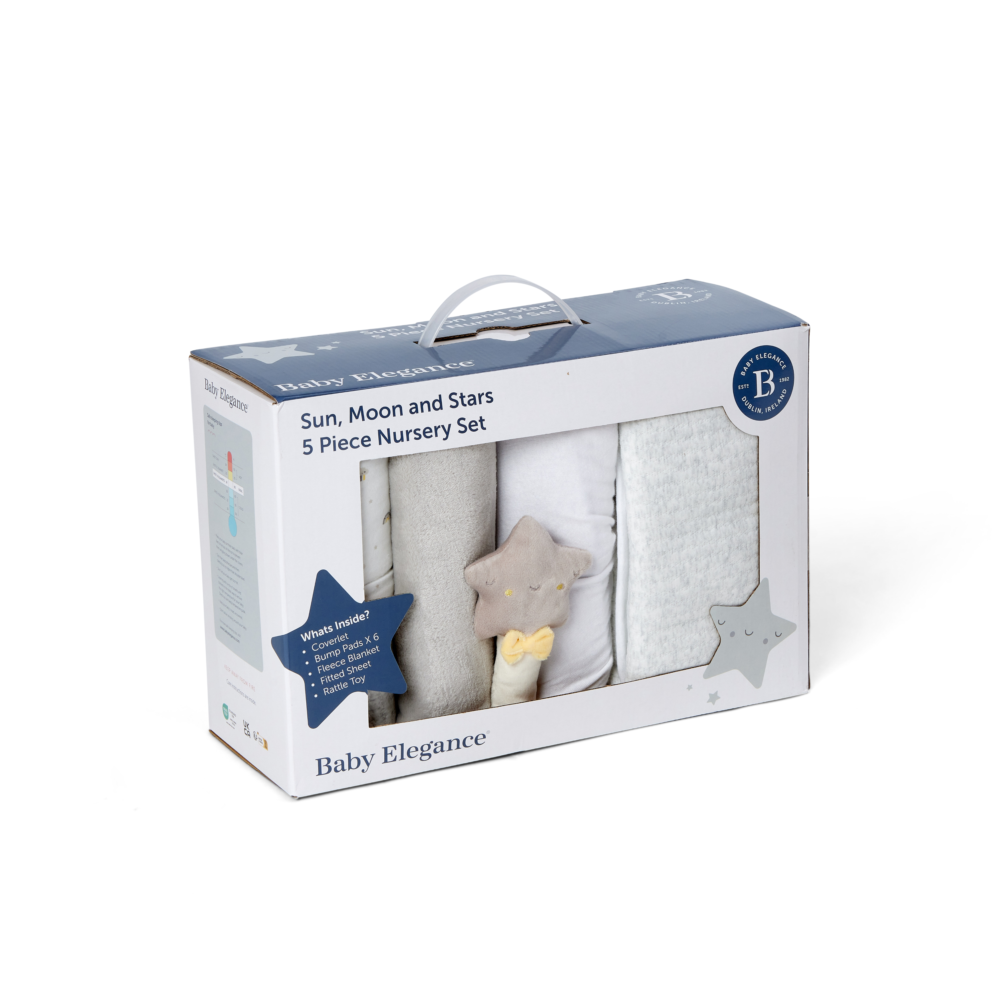 Bedding Set - Cot - Sun, Moon & Stars - 5pcs - Baby Elegance