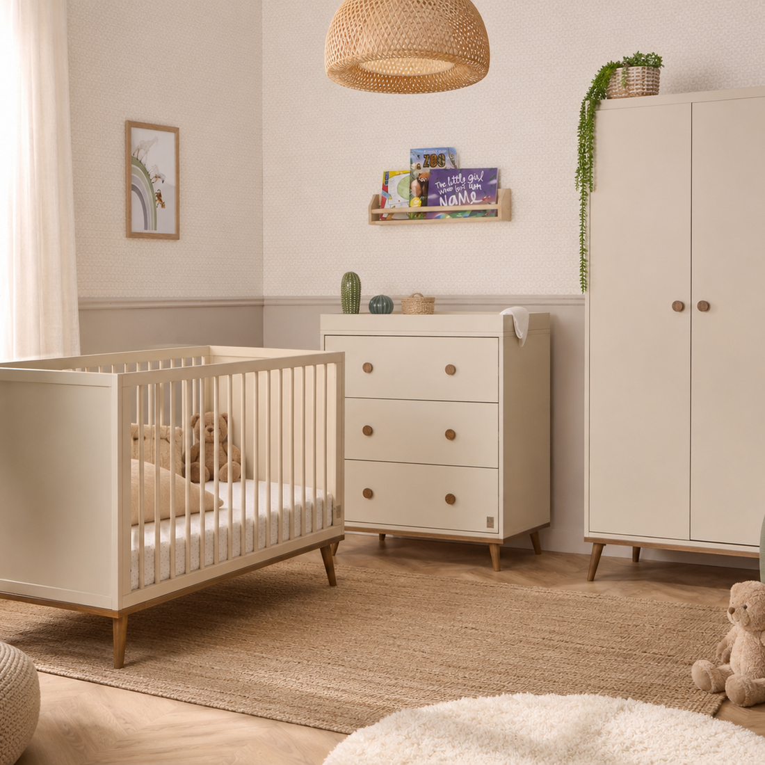 Baby Elegance Ollie Cot, Chest of Drawers & Wardrobe Bundle