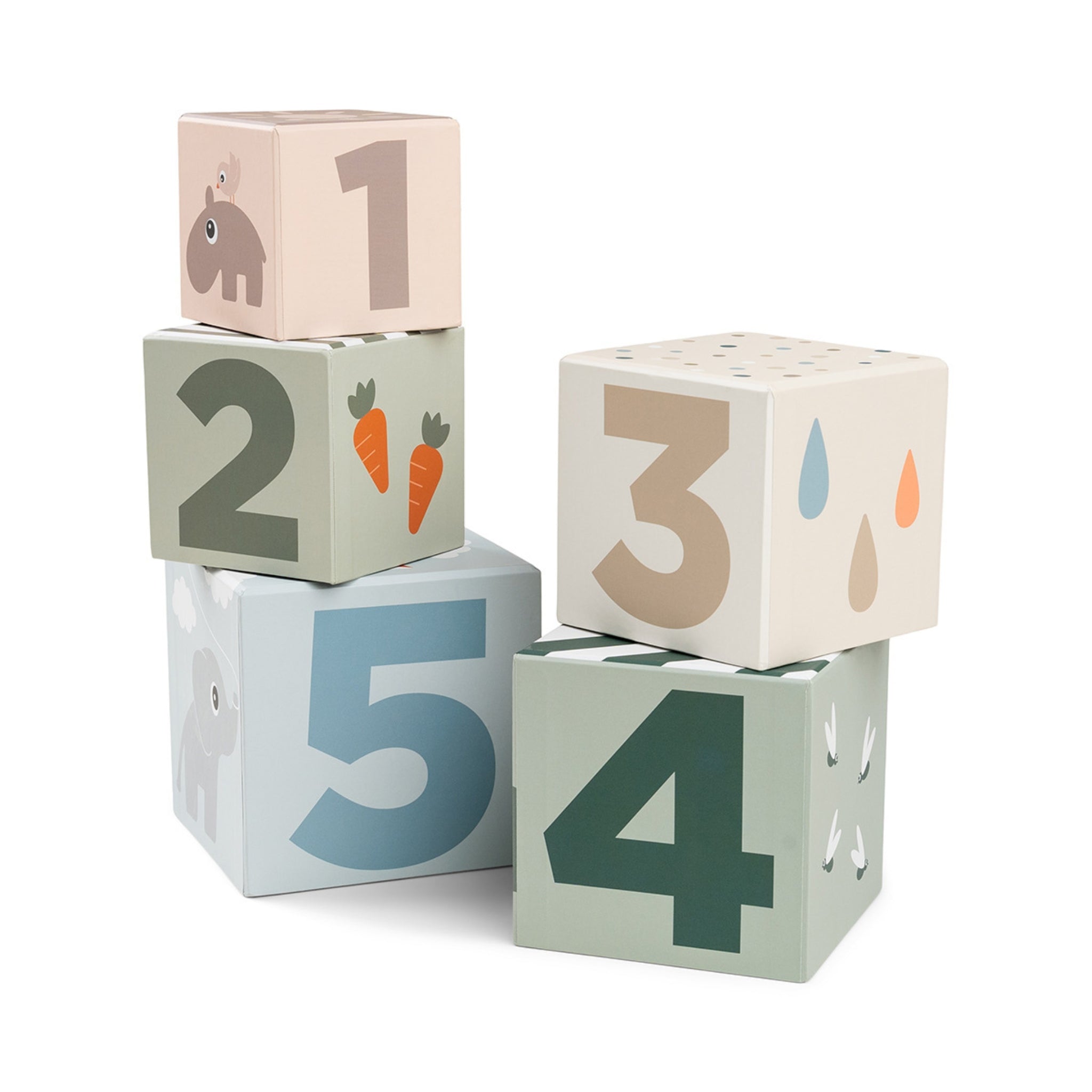 Donebydeer 5pc Stacking Cubes Deer Friends