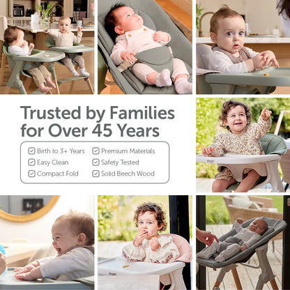 Baby Elegance Mash High Chair Bundle - Sage