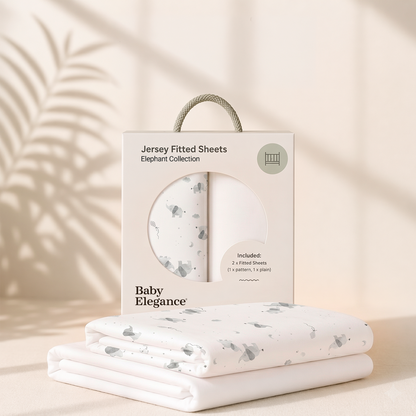 Baby Elegance Cot Sheets - 120 x 60cm - 2 Pack