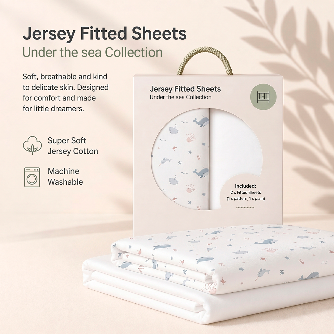 Baby Elegance Cot Sheets - 120 x 60cm - 2 Pack