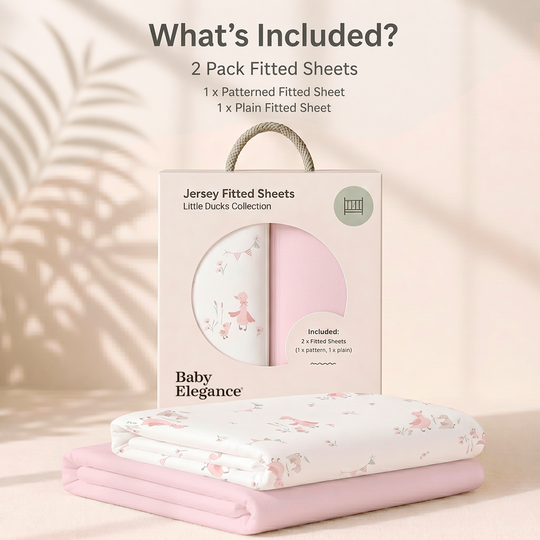 Baby Elegance Cot Sheets - 120 x 60cm - 2 Pack