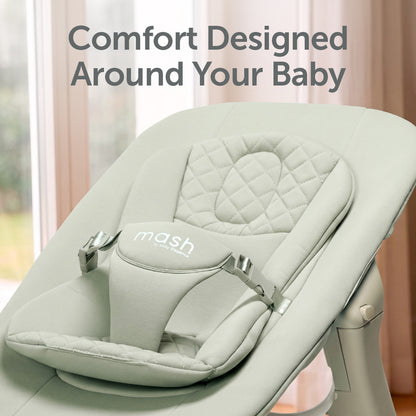 Baby Elegance Mash High Chair Bundle - Sage