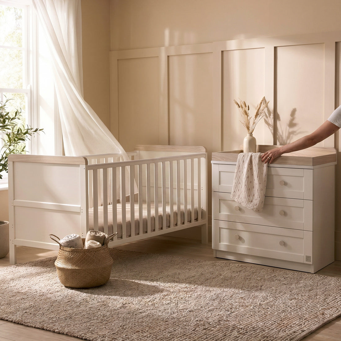 Baby Elegance Haddington Cot Bed with Changing Unit &amp; Chest of Drawers Bundle