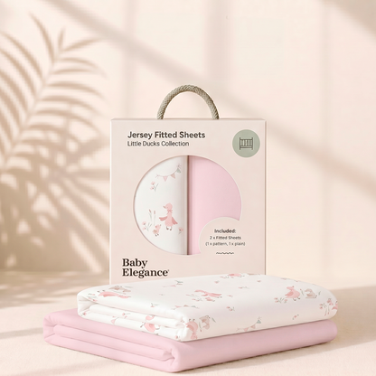 Baby Elegance Cot Sheets - 120 x 60cm - 2 Pack