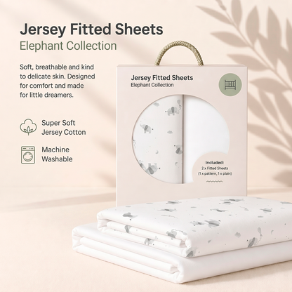 Baby Elegance Cot Sheets - 120 x 60cm - 2 Pack