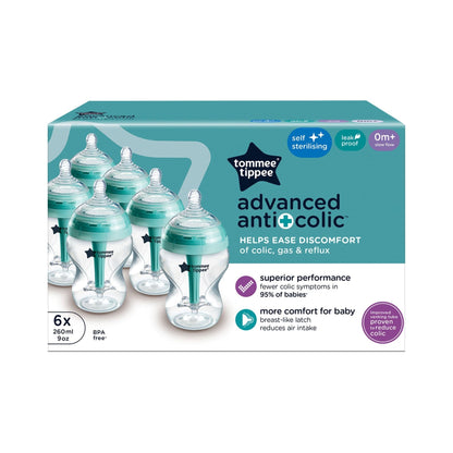 Tommee Tippee Advanced Anti‑Colic 6 x 260ml Bottle