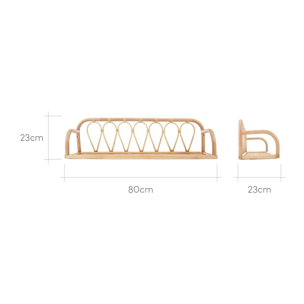 CuddleCo Aria Shelf Rattan