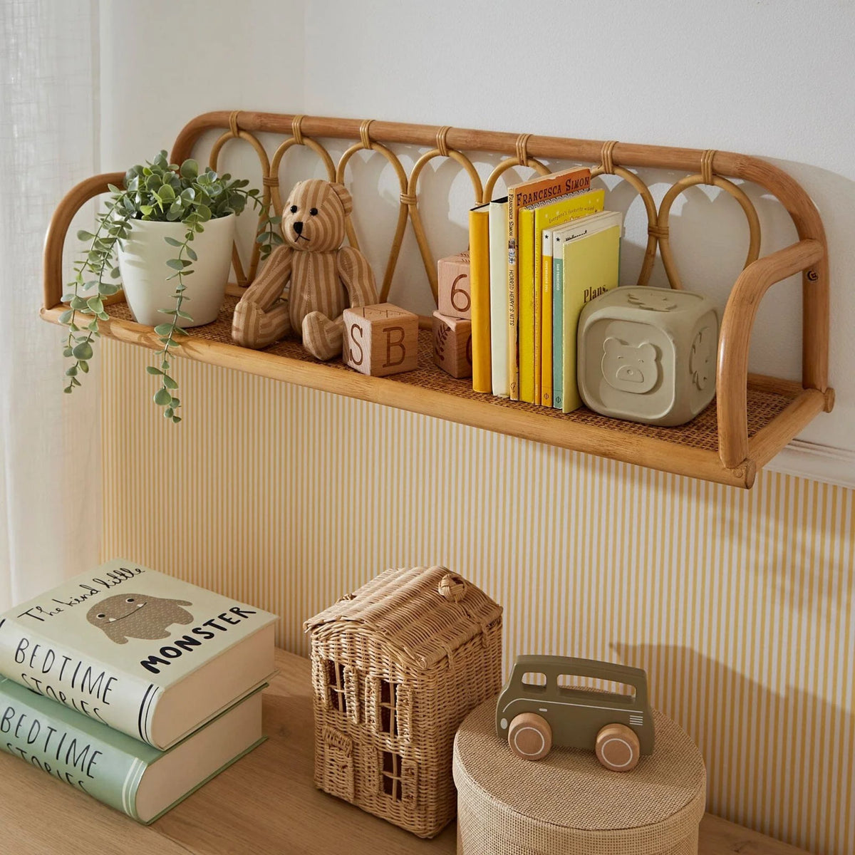 CuddleCo Aria Shelf Rattan