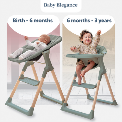 Baby Elegance Mash High Chair Bundle - Sage