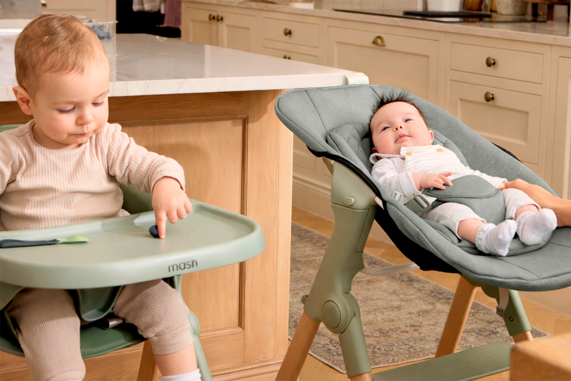 Baby Elegance Mash High Chair Bundle - Sage