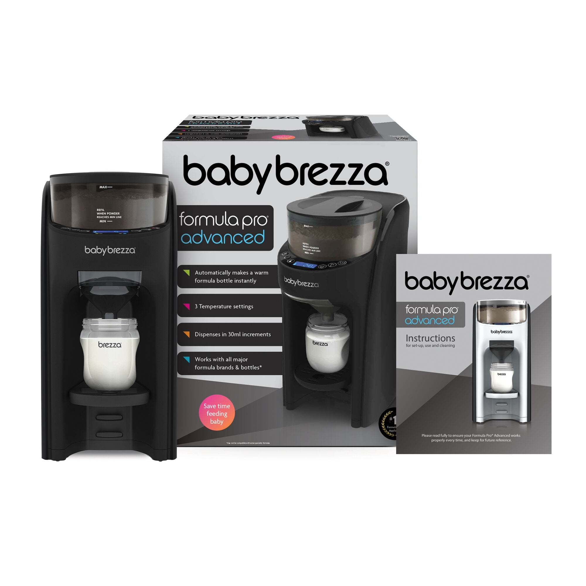 Baby Brezza Formula Pro Advanced Black-White | LittleBe