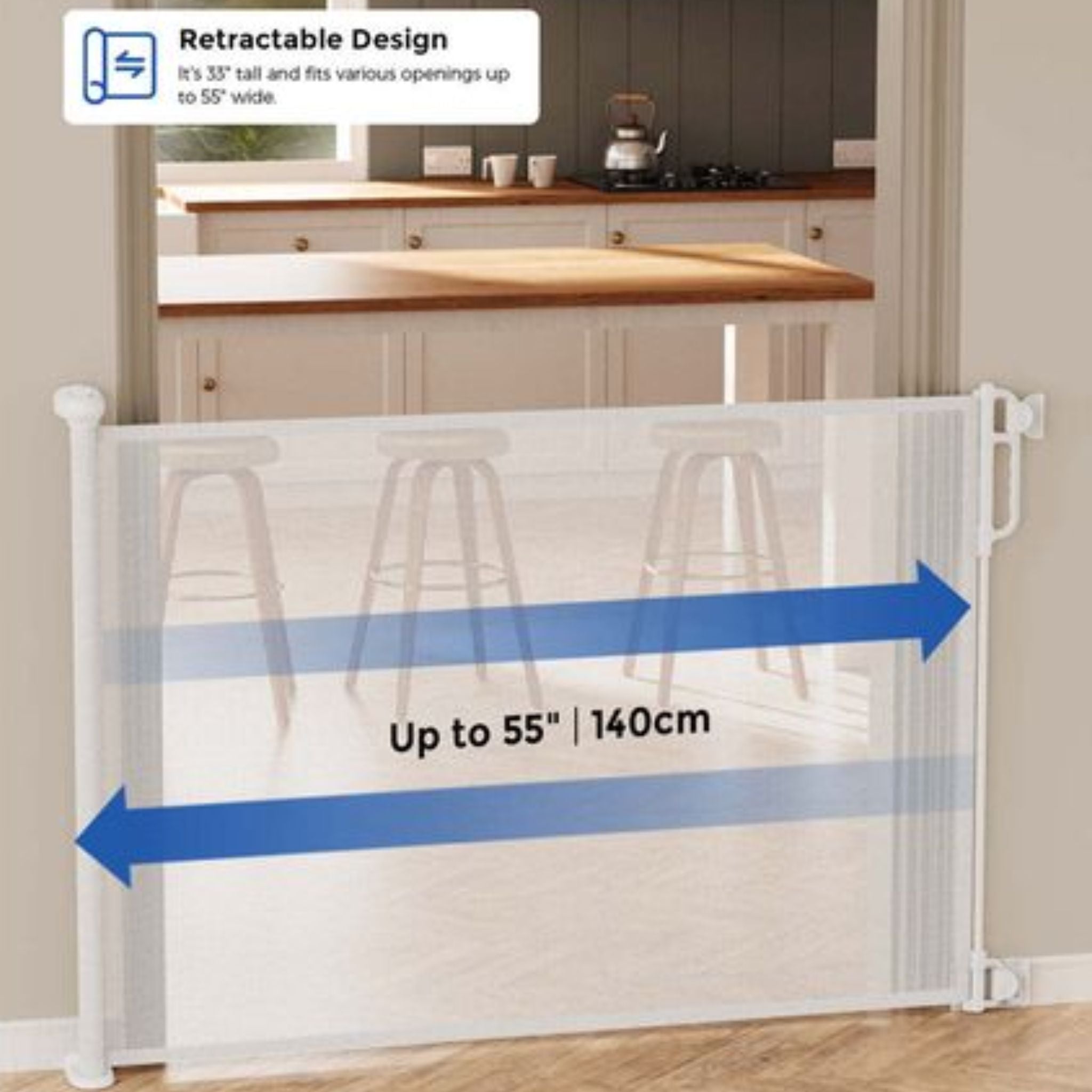 Momcozy Baby Gate - White