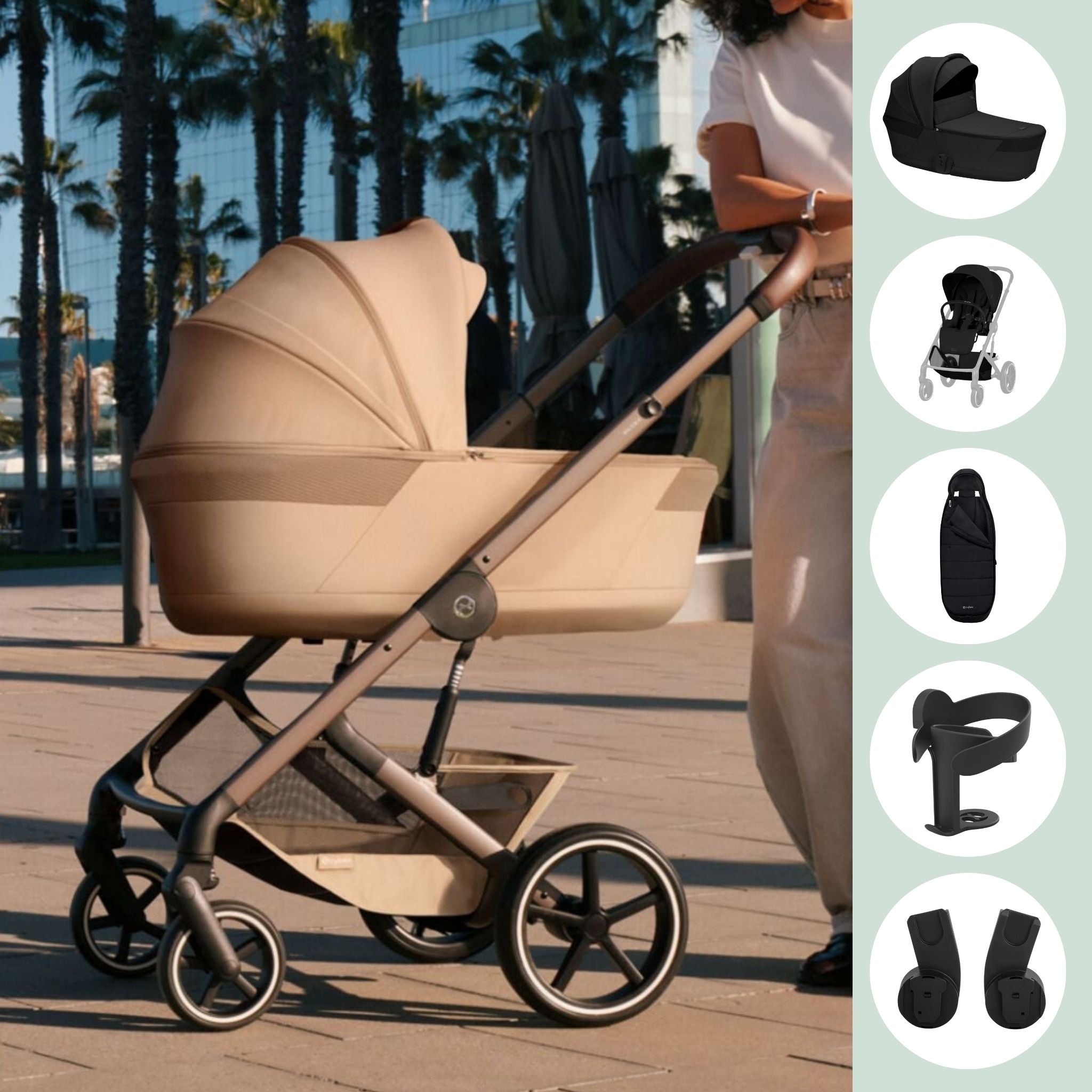 Cybex Balios S Lux, Foldable Cot &amp; Accessory Bundle