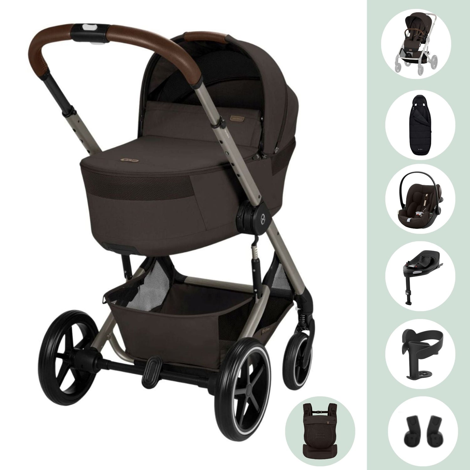 Cybex Balios S Lux Chocolate Brown Ultimate Bundle