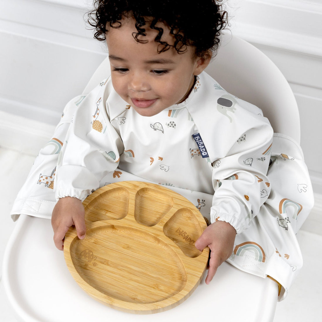 Bibado Bamboo Suction Divider Plate