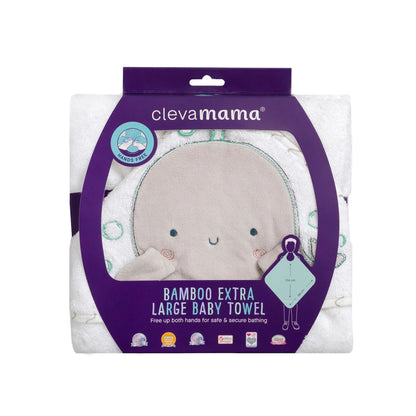 ClevaMama Bamboo Extra Large Apron Baby Bath Towel