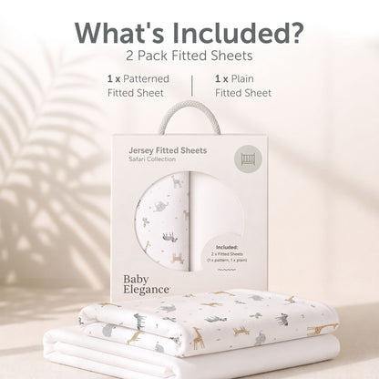 Baby Elegance Cot Bed Sheets - 70 x 140cm - 2 Pack
