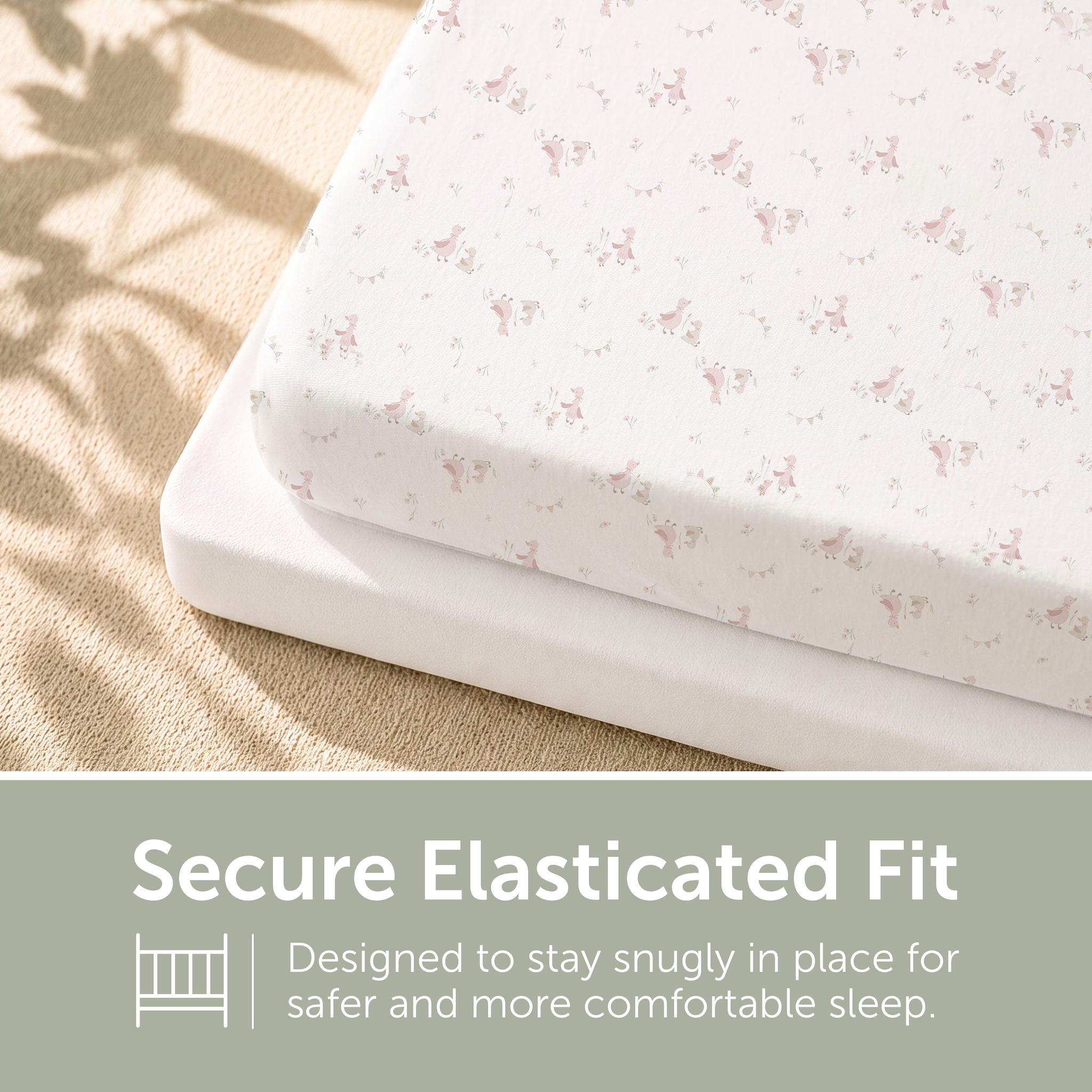 Bedding Set - Cot Bed - Little Ducks - 4pcs - Baby Elegance