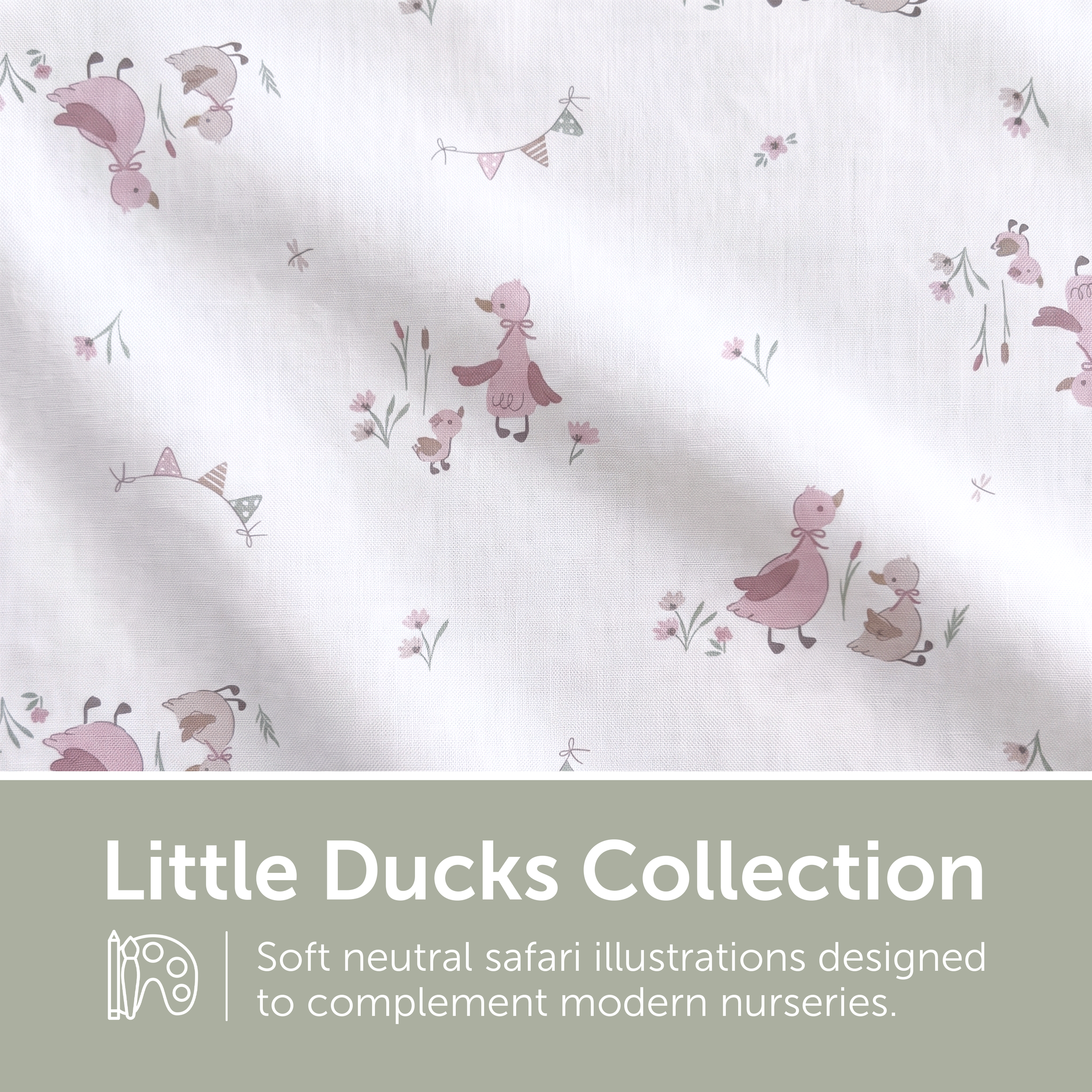 Bedding Set - Cot Bed - Little Ducks - 4pcs - Baby Elegance