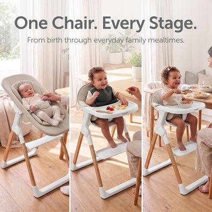 Baby Elegance Mash High Chair Bundle - White