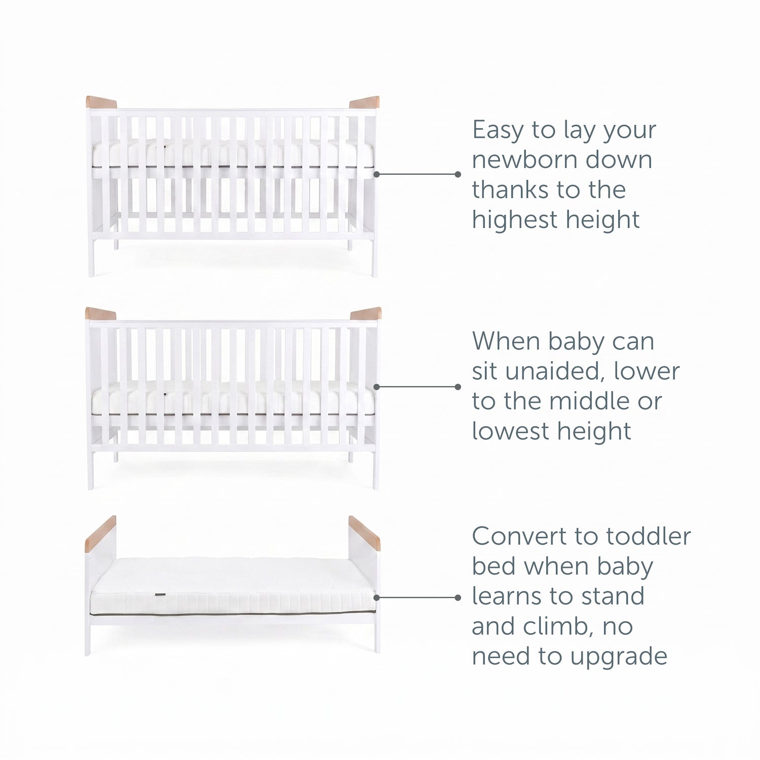 Baby Elegance Haddington Cot Bed with Changing Unit