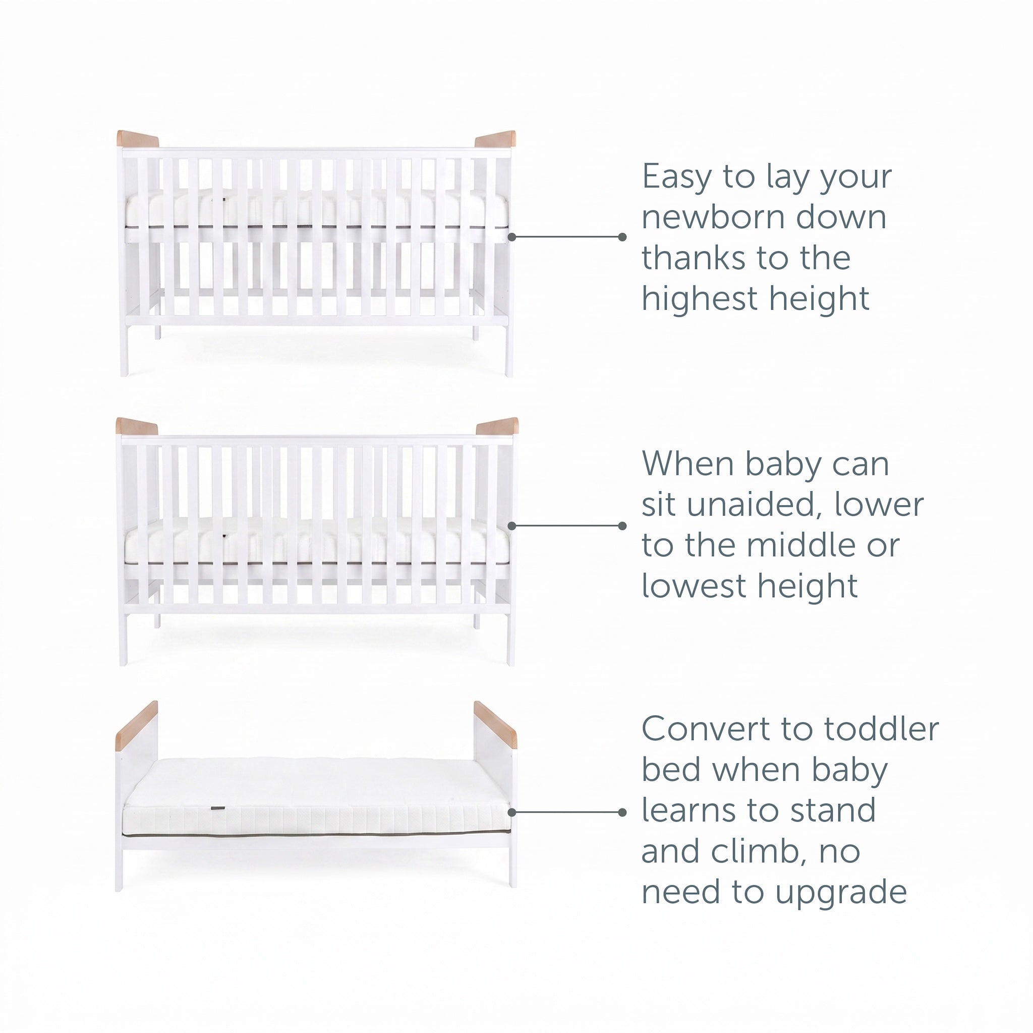 Baby Elegance Haddington Cot Bed with Changing Unit