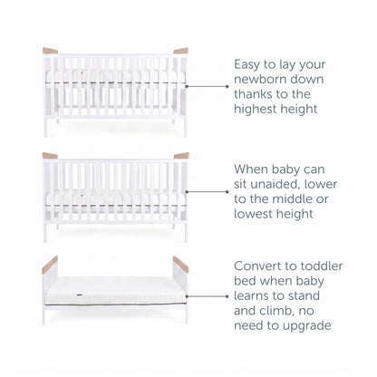 Baby Elegance Haddington Cot Bed with Changing Unit