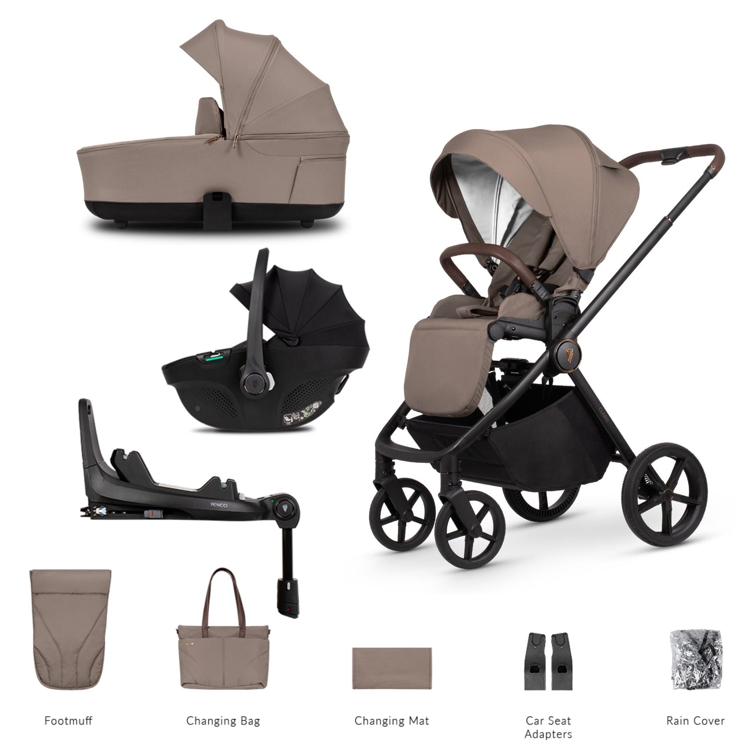 Venicci Claro 3in1 Plus Base - Tiago Black