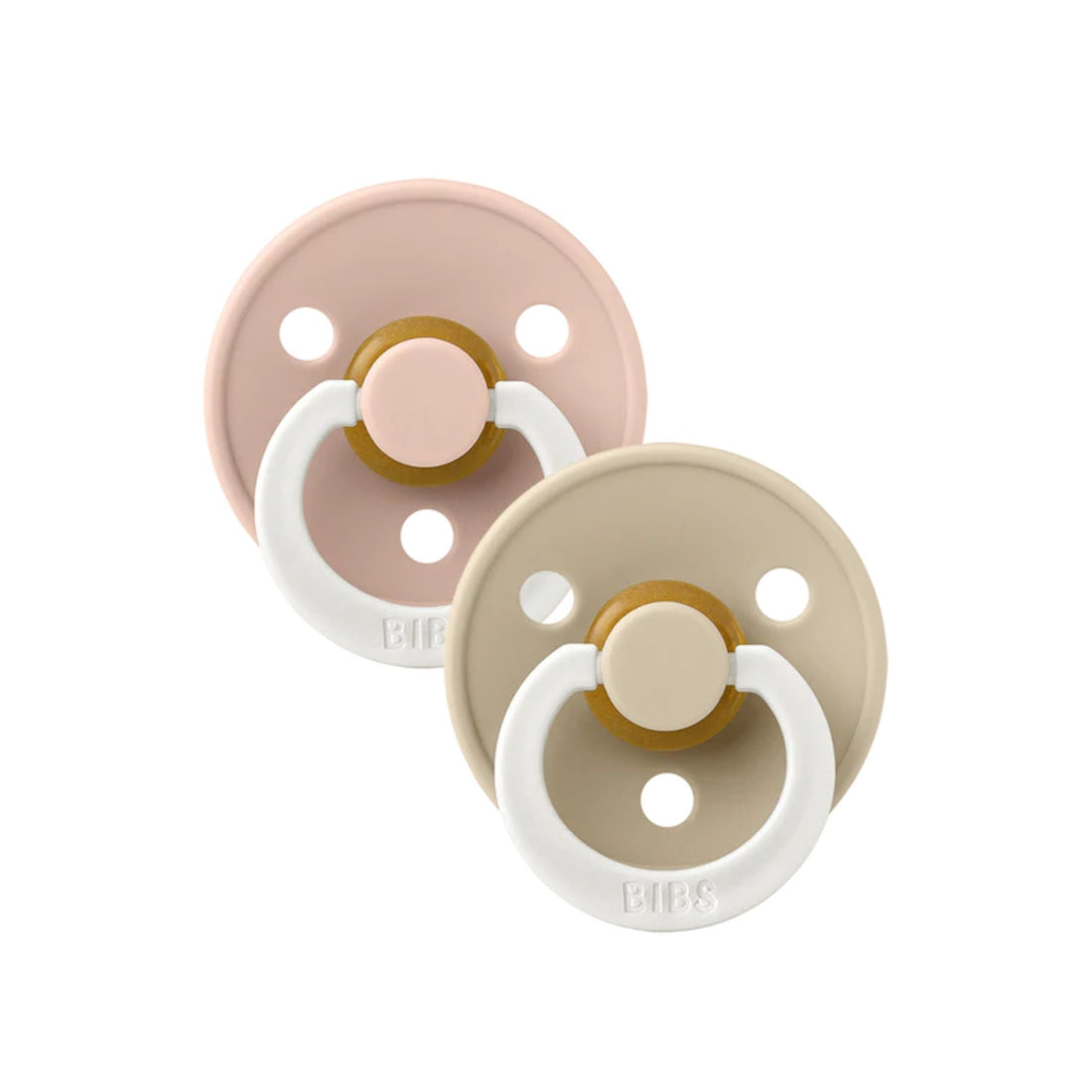 BIBS Colour Blush Glow Size 2 Round - 2 Pack