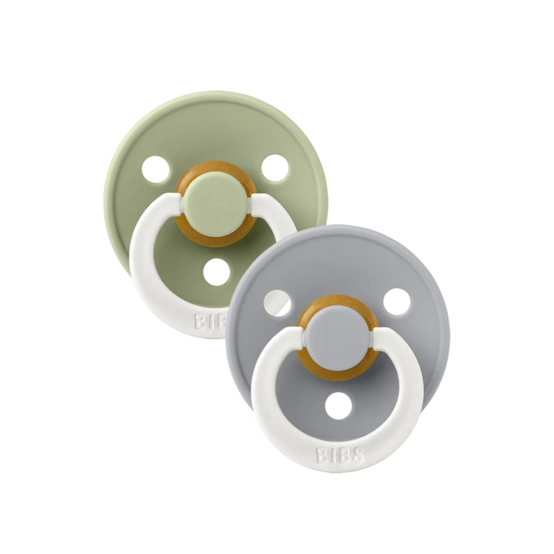 BIBS Colour Sage GLow Size 2 Round - 2 Pack