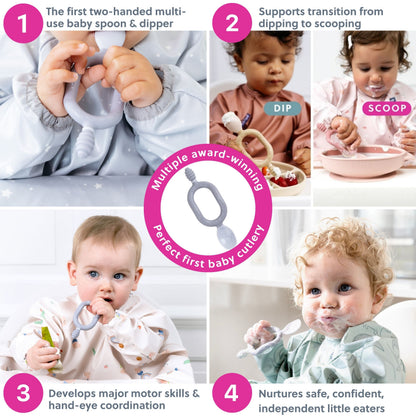 Bibado Dippit™ Baby Weaning Spoons 2-Pack