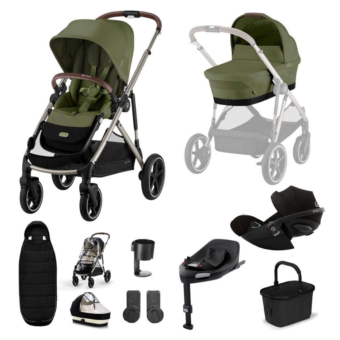 Cybex Gazelle Bundle with Cloud G Car Seat &amp; Base G. (11 pieces)