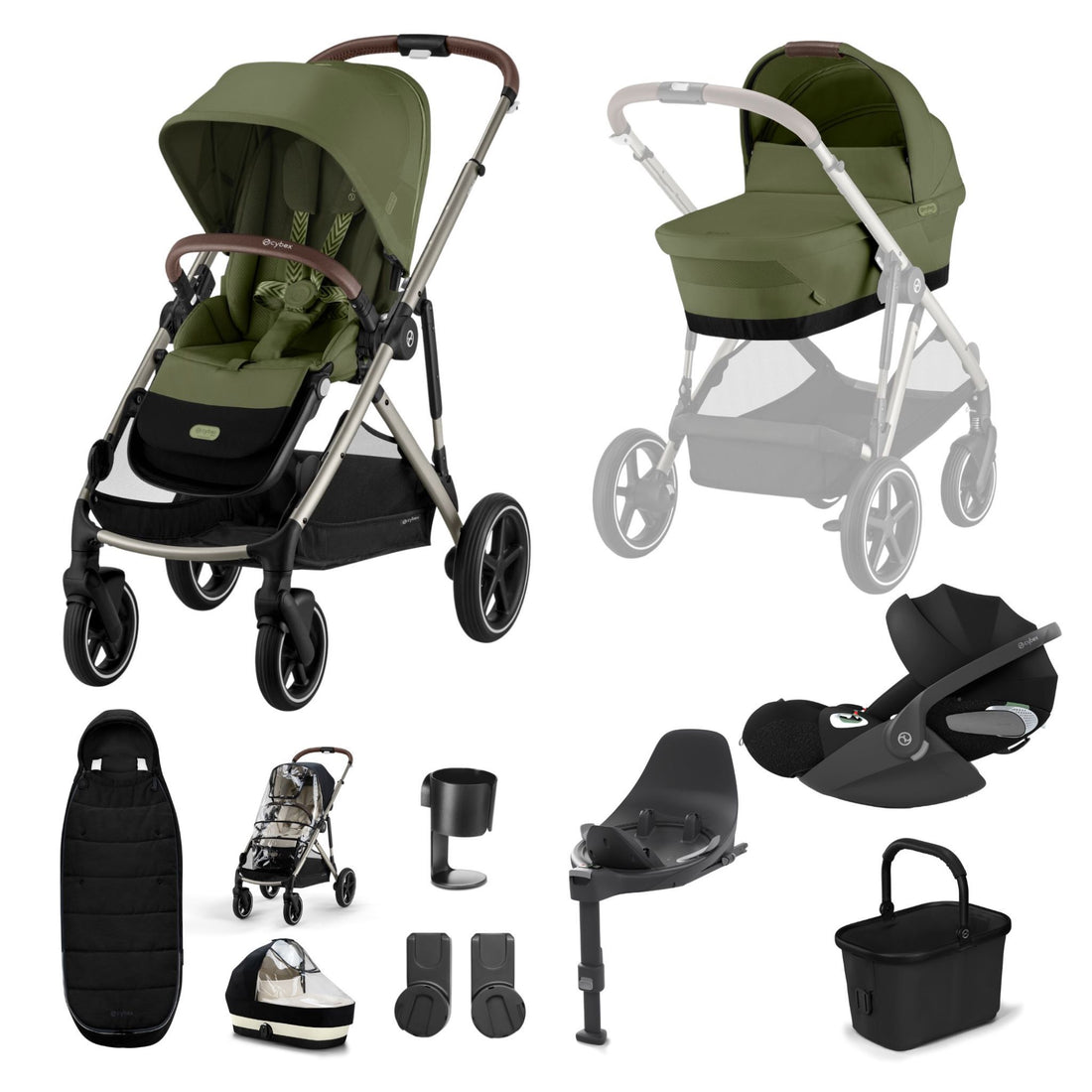 Cybex Gazelle Bundle with Cloud T Car Seat &amp; Base T. (11 pieces)