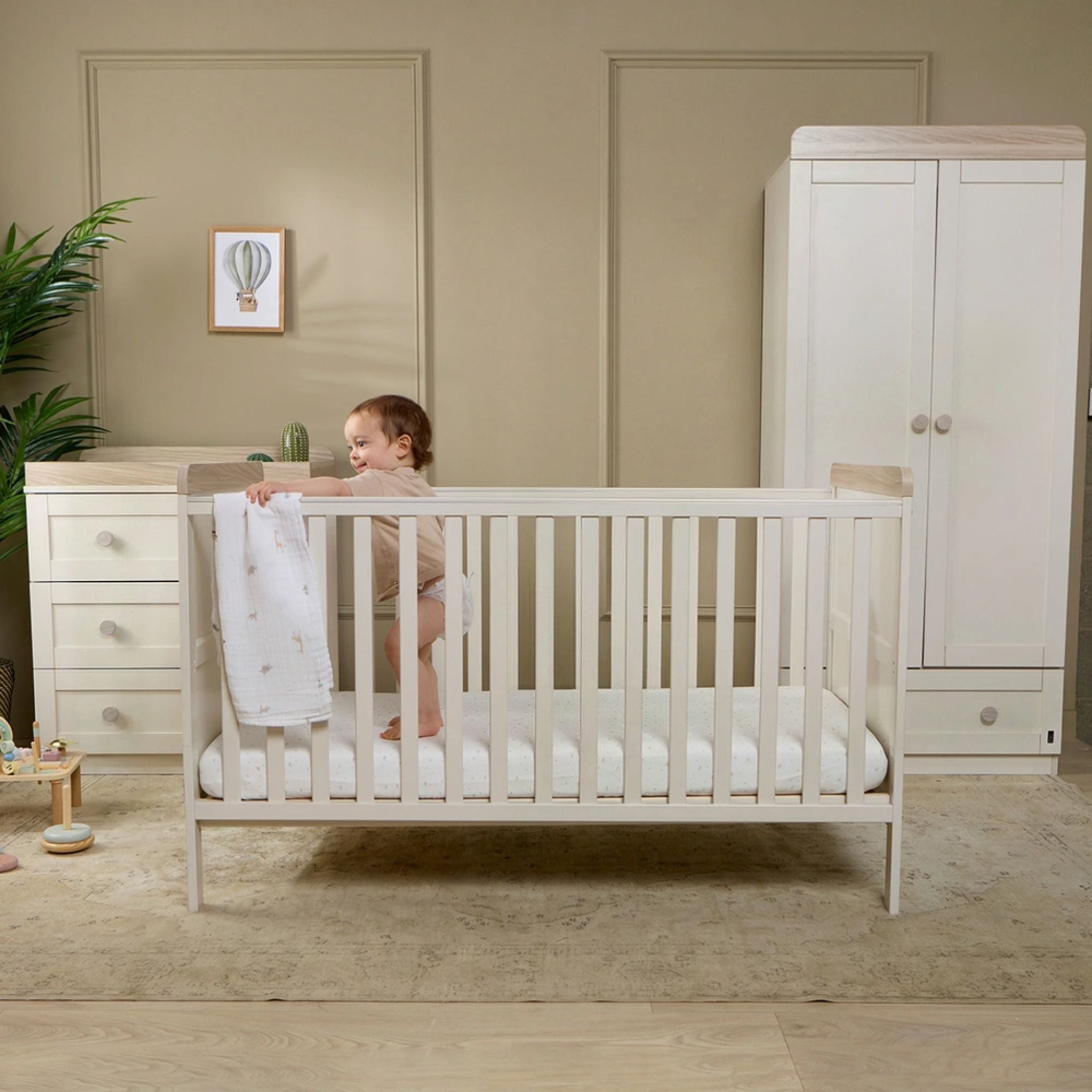 Baby Elegance Haddington Cot Bed, Chest of Drawers &amp; Wardrobe Bundle
