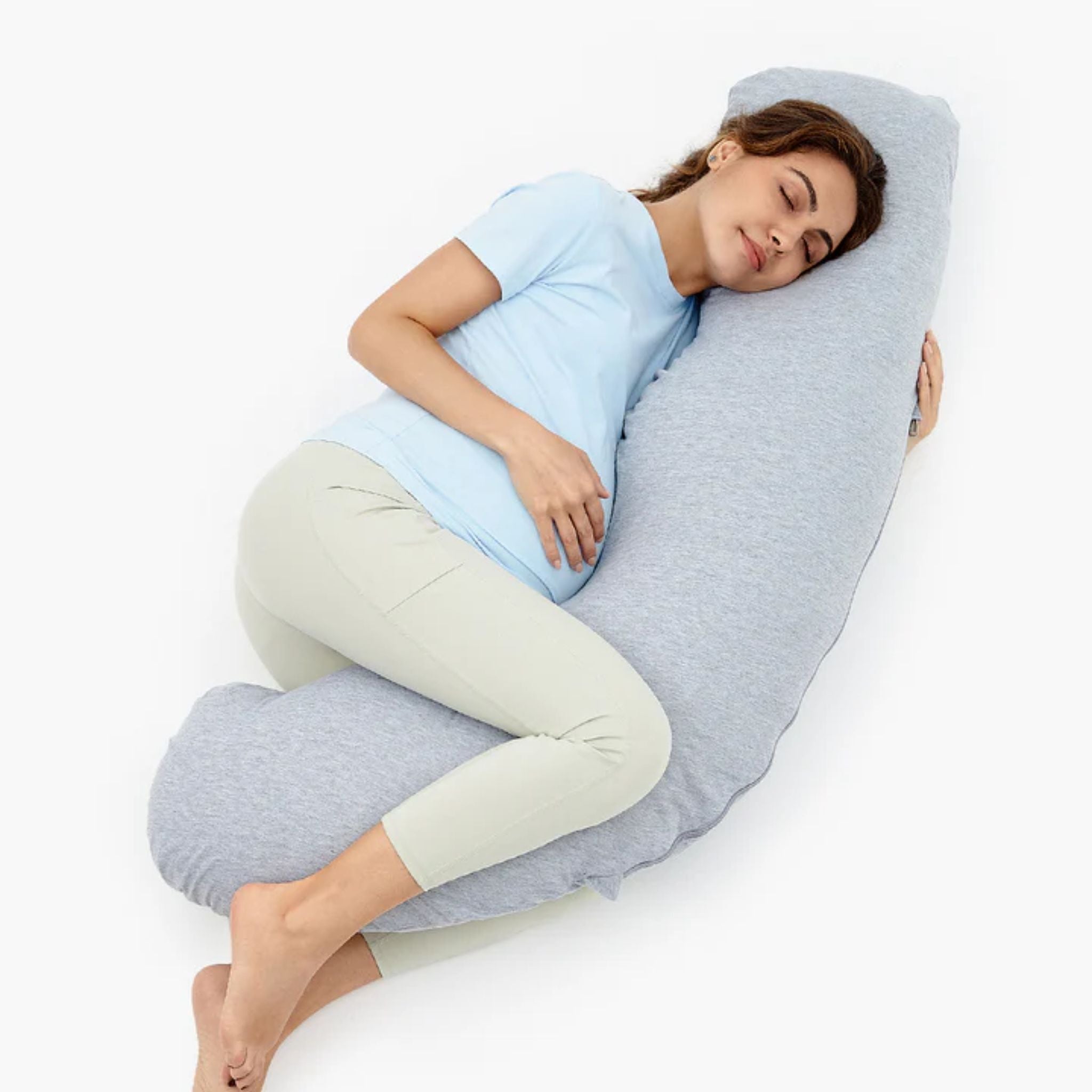 Momcozy J-Shaped Maternity Body Pillow