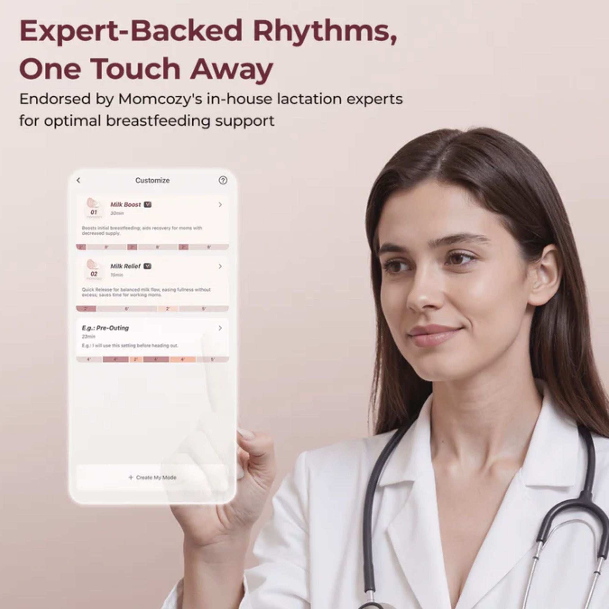MOMCOZY M9 Mobile Flow Single Breast Pump - App Enabled