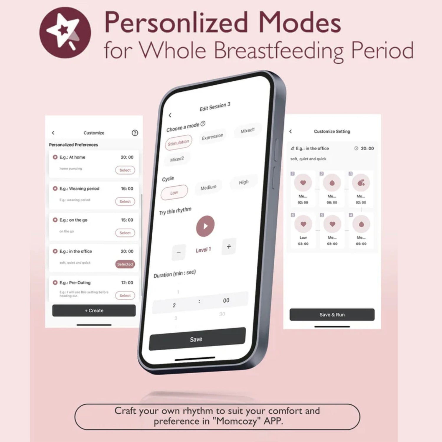 MOMCOZY M9 Mobile Flow Single Breast Pump - App Enabled