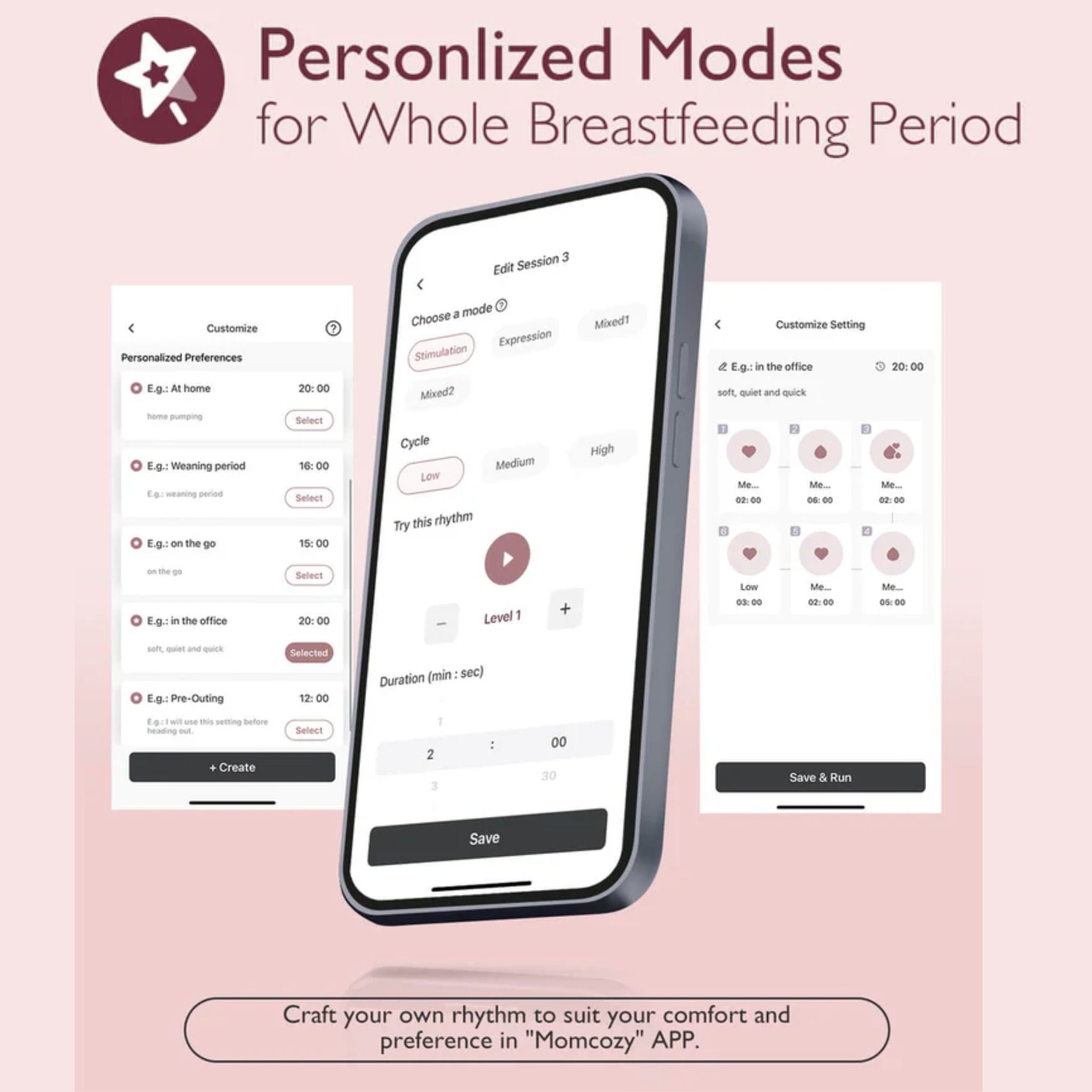 MOMCOZY M9 Mobile Flow Single Breast Pump - App Enabled